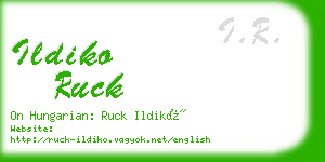 ildiko ruck business card